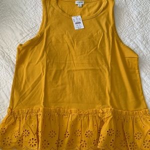 Jcrew Factory Ruffle Detail Tank